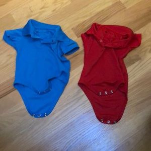 Two onesies under armor size 9 to 12 months